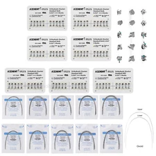 10X AZDENT Plus Dental Brackets Brace Mini Roth MBT/Super Elastic Niti Arch Wire