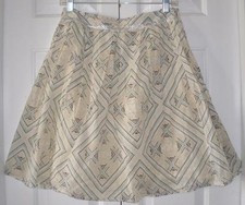 Calvin Klein Womens Fully Lined Summer Cotton Geometric Dotted Casual Skirt Sz 2