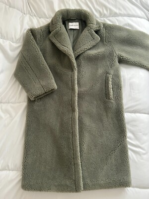 Stand Studio Maria Coat Size 38 - Green (coat, overcoat, winter coat, faux fur)