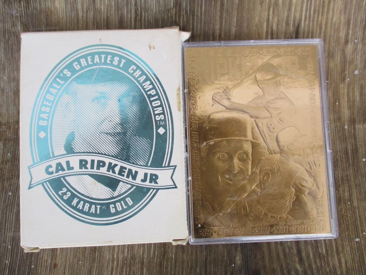 CAL RIPKEN JR 1996 BLEACHERS 23 KT GOLD CARD LIMITED EDITION