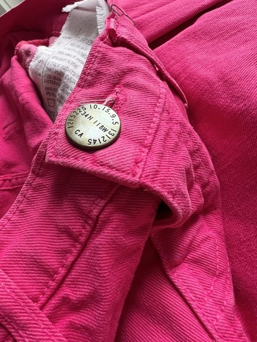 Current Elliott Elliot The Ankle Skinny Pink Bright Rose Denim Jeans-Size XS W25 - Picture 10 of 12