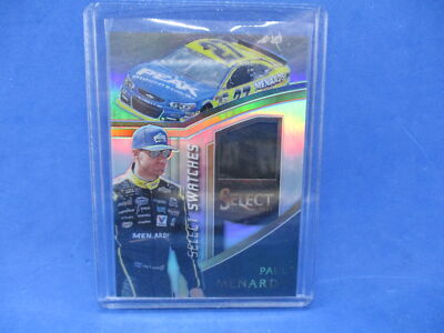 2017 Select Paul Menard Race Used Firesuit Swatch Silver Prizm #PM