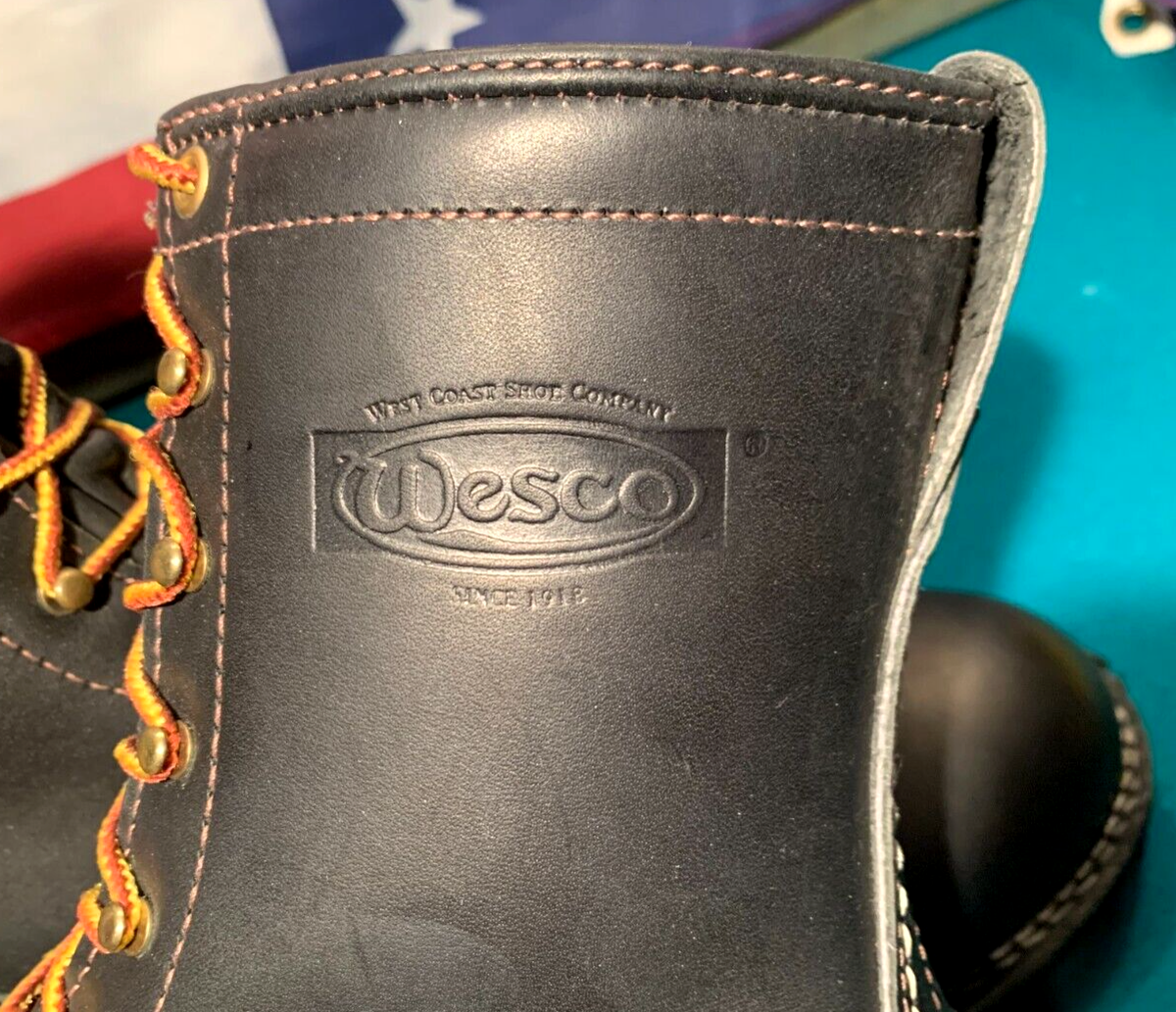 Wesco Men's Size 16 D New Jobmaster Black Logger USA Made Wesco Men's Size 16 D New Jobmaster Black Logger USA Made