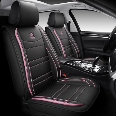 OUTOS Leather Car Seat Covers 5-Seat Universal Fit for SUV, Sedan, Truck
