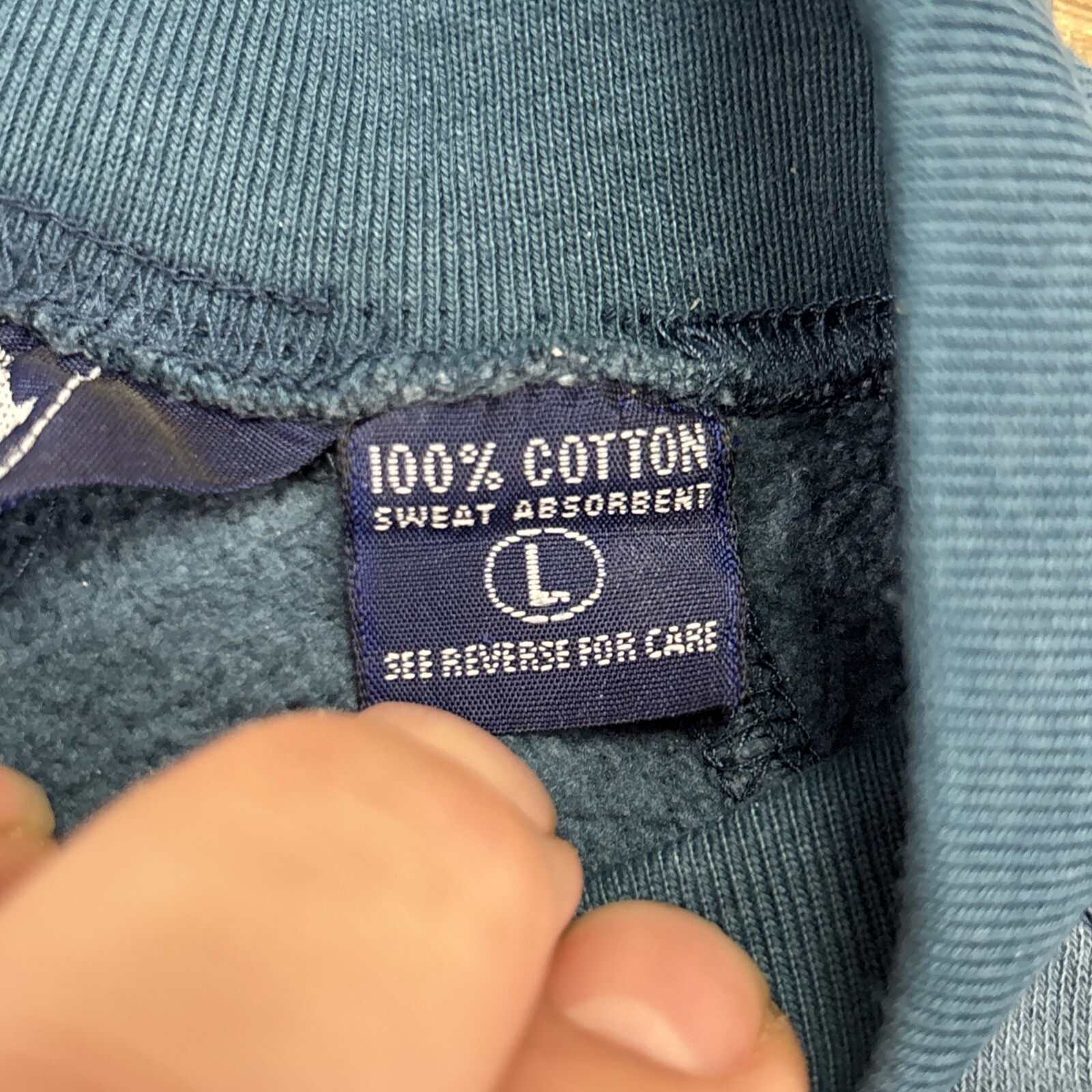 Felpa Polo Ralph Lauren Vintage Unisex L Turchese Girocollo Pony Logo anni 90