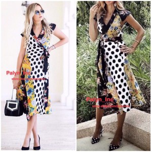 polka dot wrap dress zara