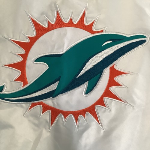 NFL Team Apparel Miami Dolphins Varsity Jacket, Medium, New With Tags - Picture 11 of 13