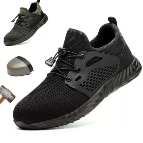 Men's Sneakers Safety Shoes Work Steel Toe Cap Bulletproof Boots Indestructible - Picture 2 of 21