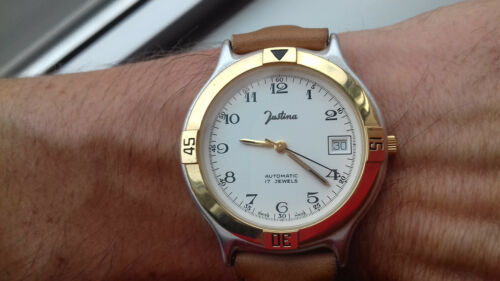 Justina 12003/5 Automatic Vintage Sammlung NOS Montre Uhren Schweizer Made Uhr - Bild 1 von 12
