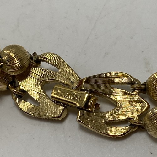 Vintage Monet Gold Strukturierte Kugeln Halskette Halskette Doppelstrang 15"" B11B - Bild 5 von 7
