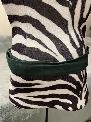 80s CAROLYN TANNER DESIGNS INC. BRAIDED SATIN BELT GREEN  display picture 1
