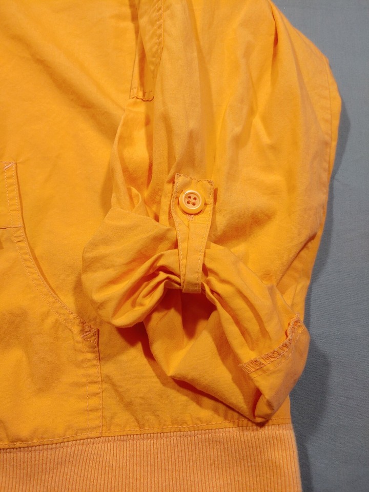 Catalina Windbreaker Womens M Orange Jacket Peachy Keen Full Zip Hooded