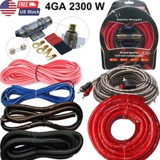 4 Gauge 2300W Car Audio Cable Kit Amplifier Install Amp RCA Subwoofer Sub Wiring