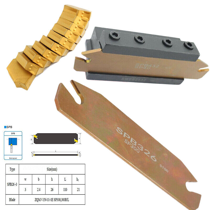 SPB263 CutOff Grooving Parting Blade Tool Holder Metalworking Lathes