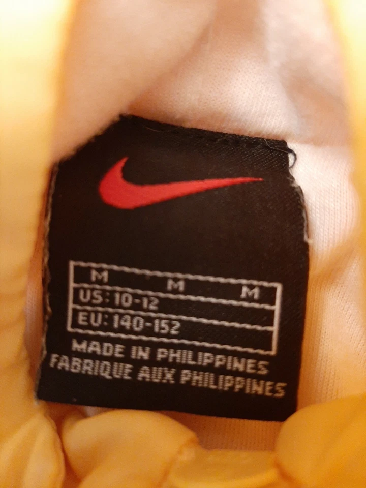 Cortavientos vintage años 90 Nike niños mediano 8-12 cremallera color amarillo de colección  Foto 2 de 4