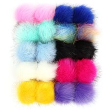 20/40PCS Faux Fur Pom Poms 10 cm Soft Fluffy Pompom Ball for Hat Bag Xmas Decor