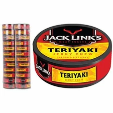 Jack Link's Jerky Chew, Teriyaki, 0.32 oz 24-Pack [2 packs of Twelve]