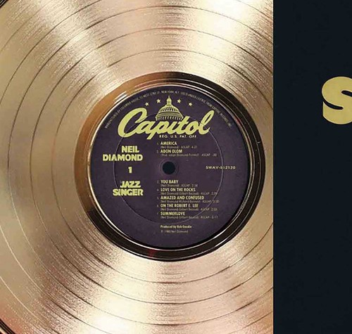 Neil Diamond Cherry wood Reproduction Signature Record Display - Picture 3 of 5