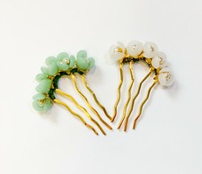 1 pc of Bridal Wedding Decorative Hair Comb Crafted with Czech Beads