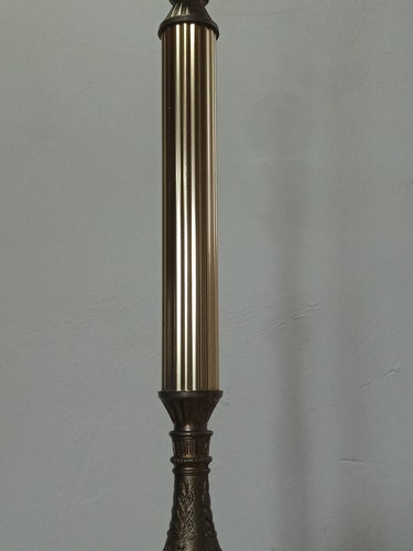 Vintage Metal Gilt & Ceramic Decorative Standard Lamp (working) Bayonet Fitting - Picture 18 of 23