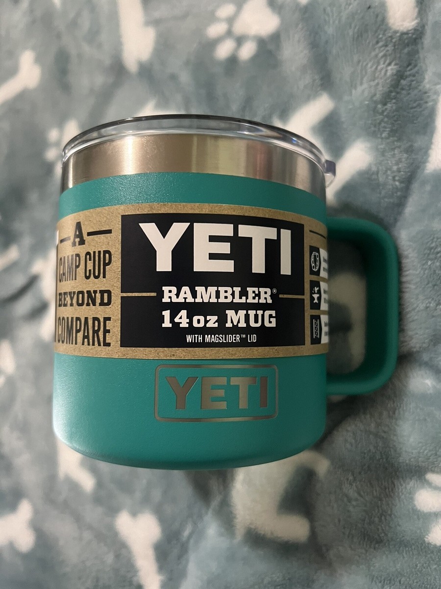 New Limited Edition Sold Out YETI Rambler 14 oz Mug Aquifer