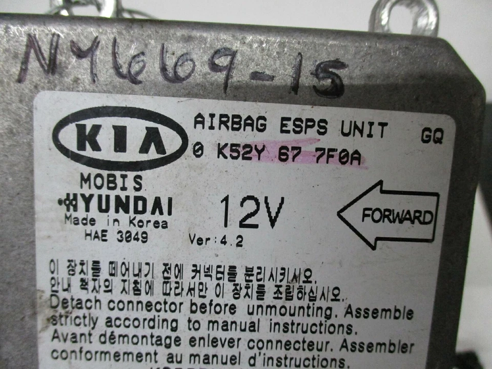 NY669-15 GARANTÍA OEM 2002 2003 2004 2005 MÓDULO DE CONTROL DE SEGURIDAD KIA SEDONA SRS. Foto 2 de 2