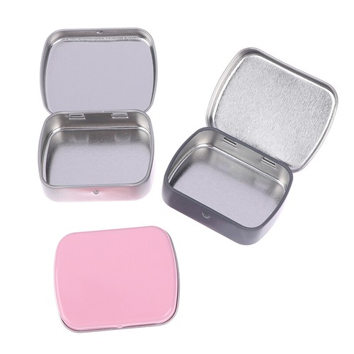 Small Empty Metal Tin Flip Storage Pill Box Case Organizer For Candy K$9 - Picture 2 of 17
