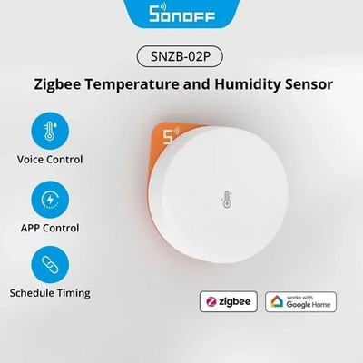 SONOFF SNZB 02P Zigbee Humidity Temperature Sensor Smart Home Remotely Monitor