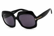 TOM FORD FT1155 01A Sunglasses Shiny Black Frame Smoke Lenses 60mm