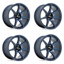 Set 4 Motegi Mr154 Battle 18x9.5 5x4.5 Midnight Blue Wheels 18 15mm Rims