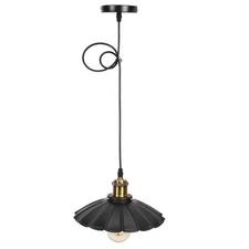 TOPINCN Industrial Metal Retro Pendant Practical Light Vintage UmbrellaShape ...