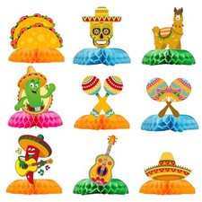 9 Pcs Fiesta Mexican Centerpiece Table Decorations, Cinco De Mayo Party Table...