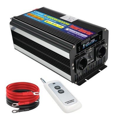 4000W 8000W Spannungswandler 12V auf 230V mit Fernbedienung & USB & 2AC & LCD