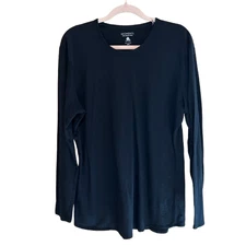 Seg'ments Merino Wool Baselayer Crewneck Shirt Womens XXL Black Stretch Top