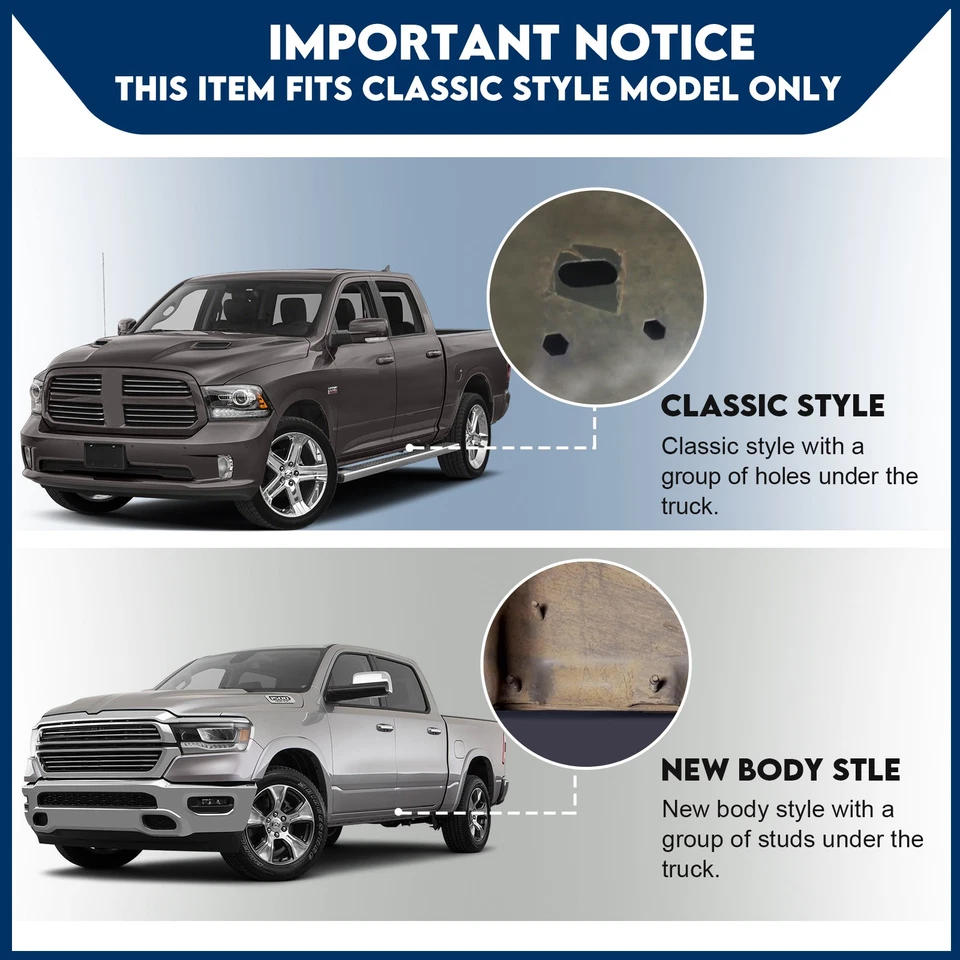 Drop Step for 09-18 Ram 1500/10-26 Ram 2500 3500 Crew Cab 4" Running Boards Foto 4 de 4