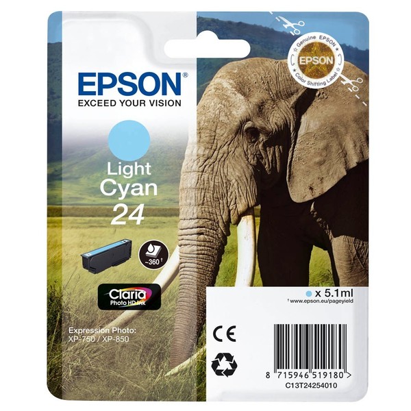 Epson 24 / T2425 (Elefant) Light Cyan Druckerpatrone-image
