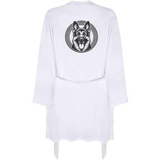 'German Shepherd Portrait' Adult Dressing Robe / Gown RO053695 