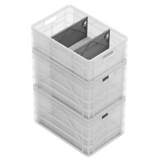 Crate Basic Pack 2 Full-Size and 1 Half-Size Heavy Duty Stackable Storage Bins w