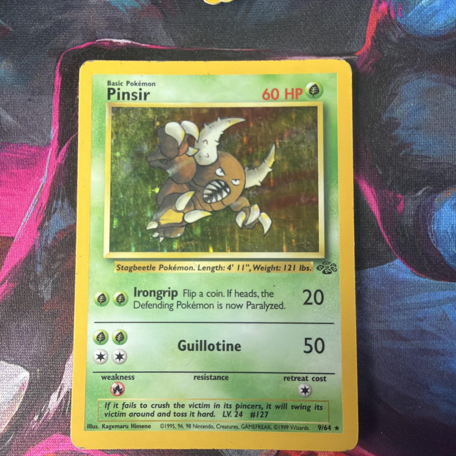Pokémon TCG Pinsir Jungle 9/64 Holo Rare 60 HP English Unlimited Edition Hp