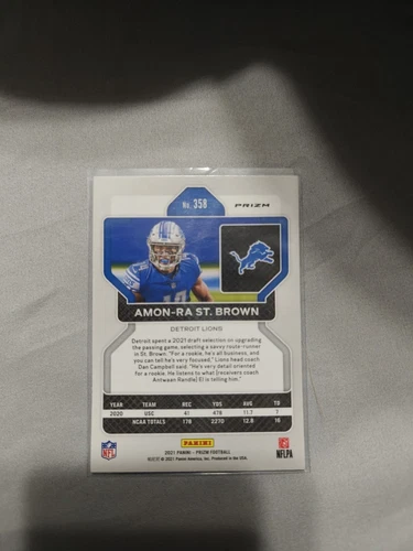 2021 Panini Prizm - Rookie Amon-Ra St. Brown #358 Orange Disco Prizm (RC)