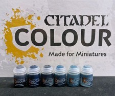 Citadel Contrast Paints Bundle - Set Of Six Black, Grey, White, New, Unopened