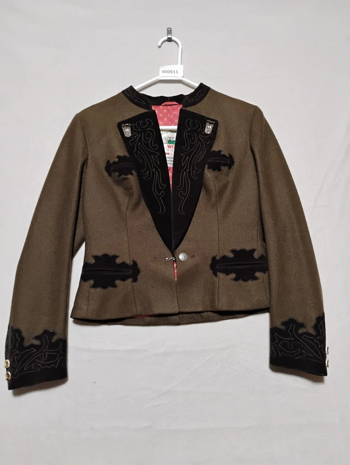 Chaqueta Wenger para mujer 42 Blazer tradicional austriaco de lana bordado Blazer Traditi Foto 2 de 4