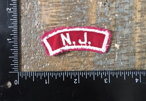 Vintage NEW JERSEY Pfadfinder rot weiß State NJ Half Strip RWS Patch BSA