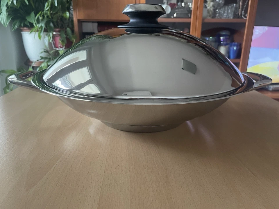 Grande Pentola Wok amc 5,6litri M30 Diametro 36cm - Immagine 2 di 4