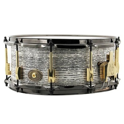 Noble & Cooley Solid Shell Classic Ash Snare Drum 14x6 Royal White Tiger