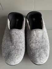 MAHABIS Mahabis Grey Wool Classic Slippers, Size W12/M10