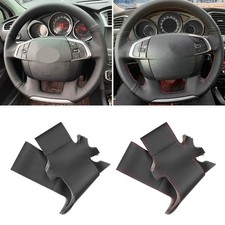 Lenkradbezug Lenkradhülle Lenkradschoner Leder Schwarz fits Citroen C4 C4L DS4