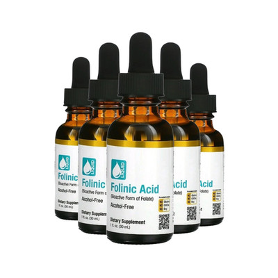 (5-Pack) Folinic Acid Drops - Daily Folinic Acid Liquid Drops Formula