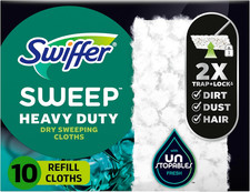 Swiffer Sweeper Heavy Duty Dry Cloth Refills, Multi-Surface, 10 Ct, Unstopables
