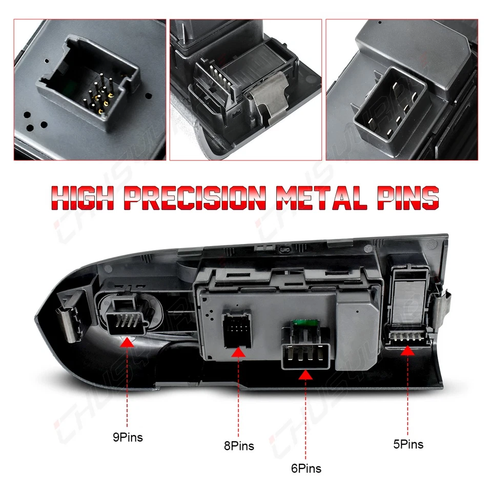 Tampa da moldura do painel interruptor de janela para 2010-2014 GMC Sierra 3500 HD 22968506 - Imagem 4 de 4
